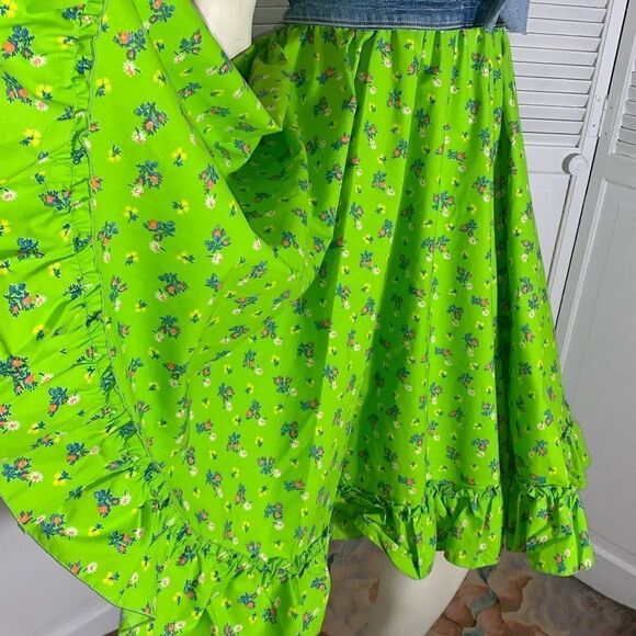 NWT Vintageinc Handmade Denim Halter Top Full Circle Dress Free Size - Picture 6 of 16